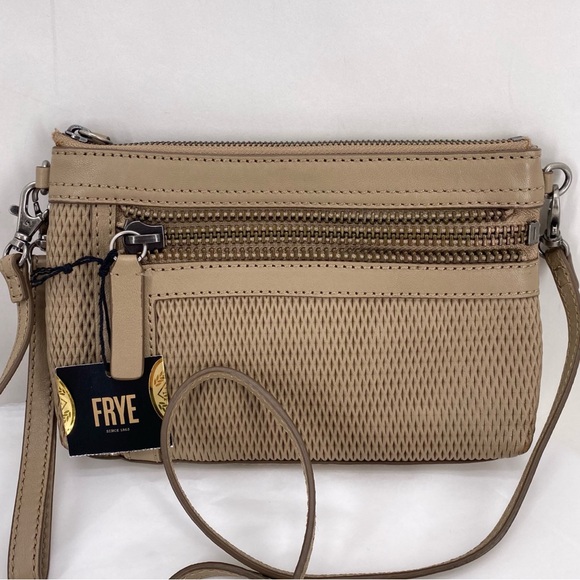 Frye Handbags - NWT Frye taupe wristlet crossbody